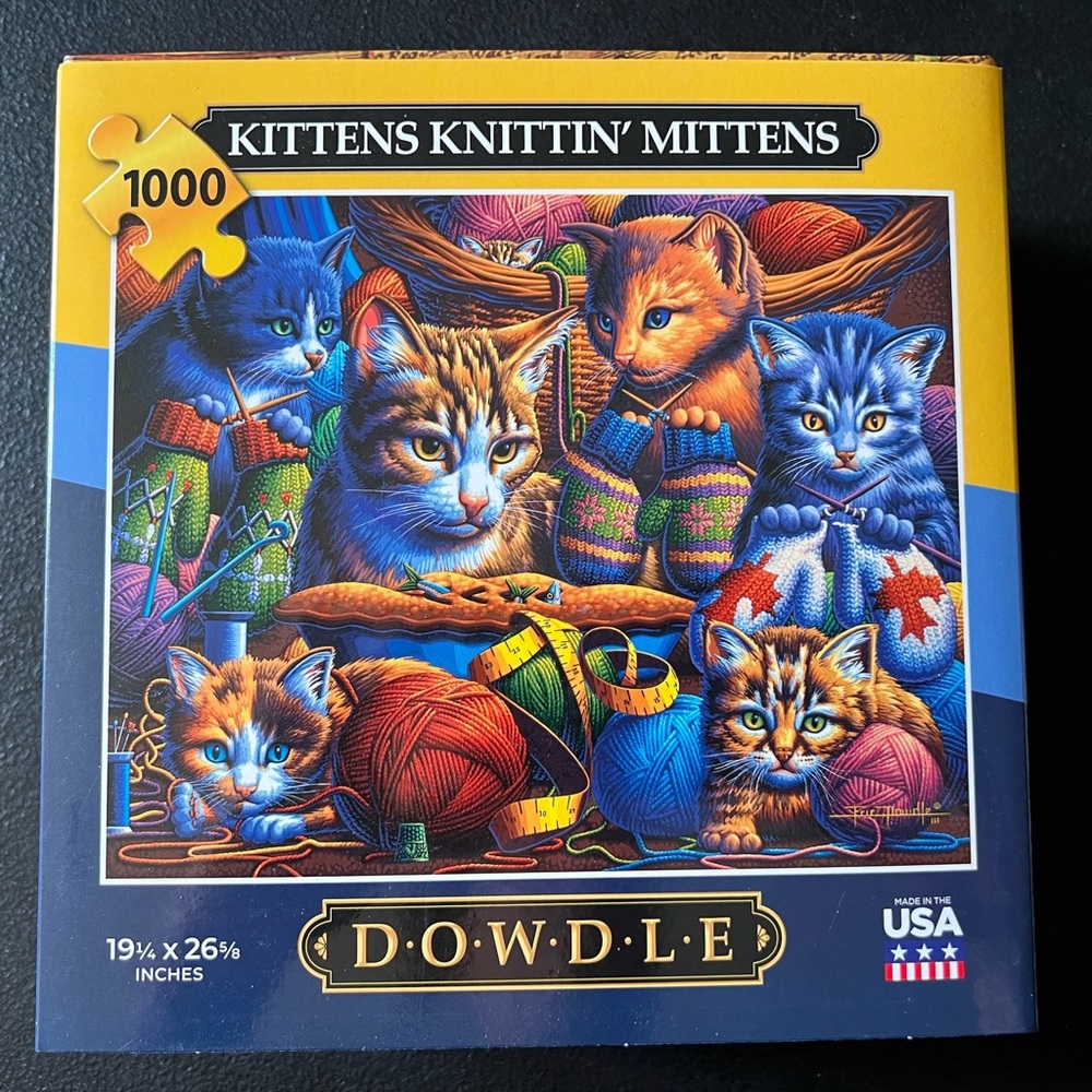 DOWDLE puzzle Kittens Knittin’ Mittens